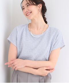 SHOO・LA・RUE / シューラルー カットソー | 【ひんやり/UVカット】機能付き 華やかレースTシャツ