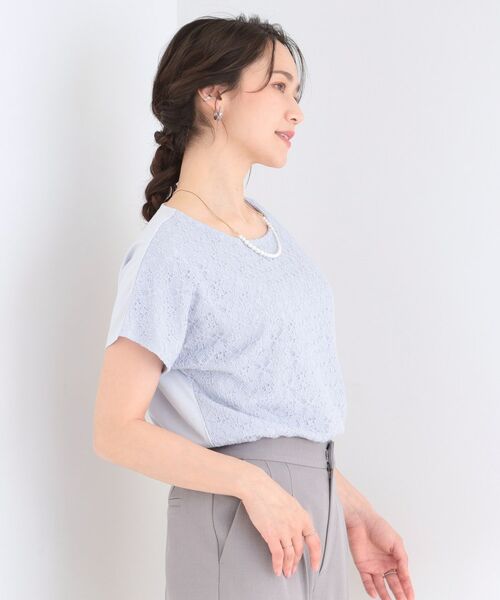 SHOO・LA・RUE / シューラルー カットソー | 【ひんやり/UVカット】機能付き 華やかレースTシャツ | 詳細13
