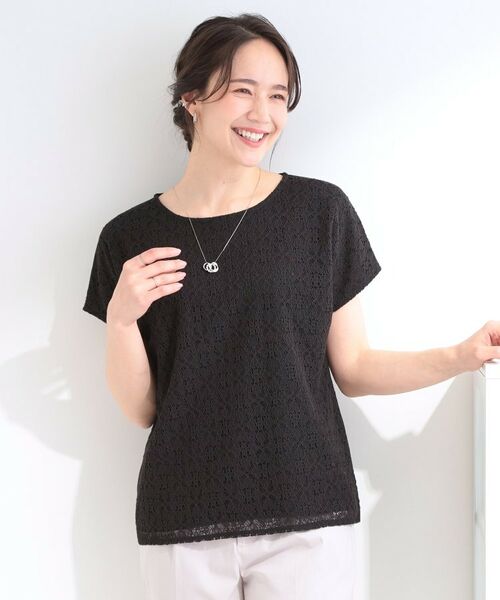 SHOO・LA・RUE / シューラルー カットソー | 【ひんやり/UVカット】機能付き 華やかレースTシャツ | 詳細5