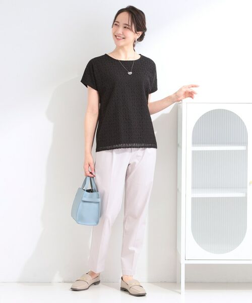 SHOO・LA・RUE / シューラルー カットソー | 【ひんやり/UVカット】機能付き 華やかレースTシャツ | 詳細7