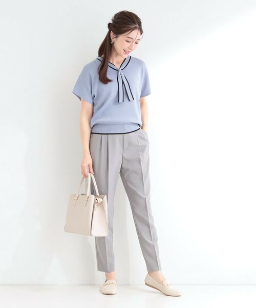 SHOO・LA・RUE / シューラルー ニット・セーター | 【お家で洗える】 さらっとボウタイ半袖ニット | 詳細11