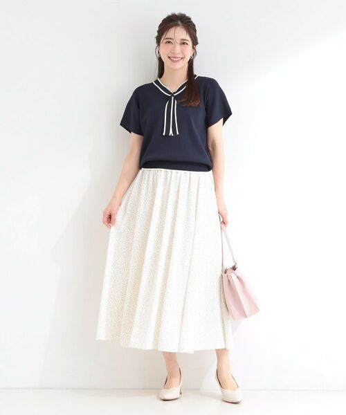 SHOO・LA・RUE / シューラルー ニット・セーター | 【お家で洗える】 さらっとボウタイ半袖ニット | 詳細15