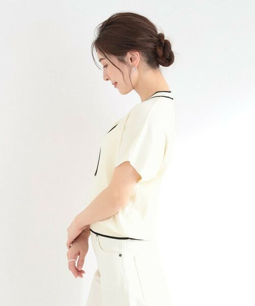 SHOO・LA・RUE / シューラルー ニット・セーター | 【お家で洗える】 さらっとボウタイ半袖ニット | 詳細2