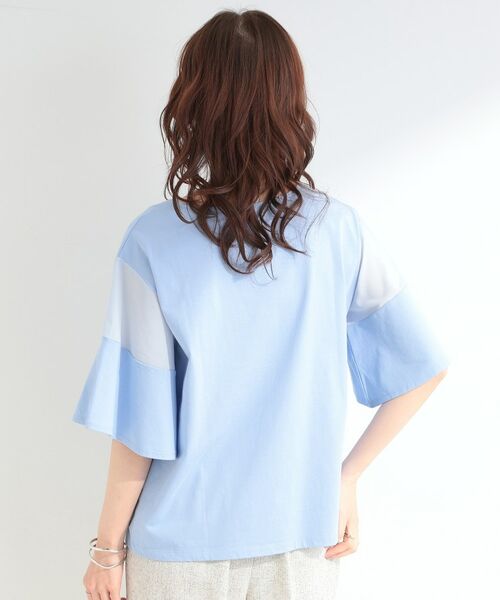 SHOO・LA・RUE / シューラルー カットソー | 【SHOO ICE】1枚でサマになる 袖異素材フレアスリーブTシャツ | 詳細10