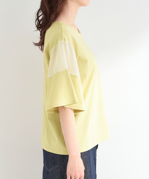 SHOO・LA・RUE / シューラルー カットソー | 【SHOO ICE】1枚でサマになる 袖異素材フレアスリーブTシャツ | 詳細14