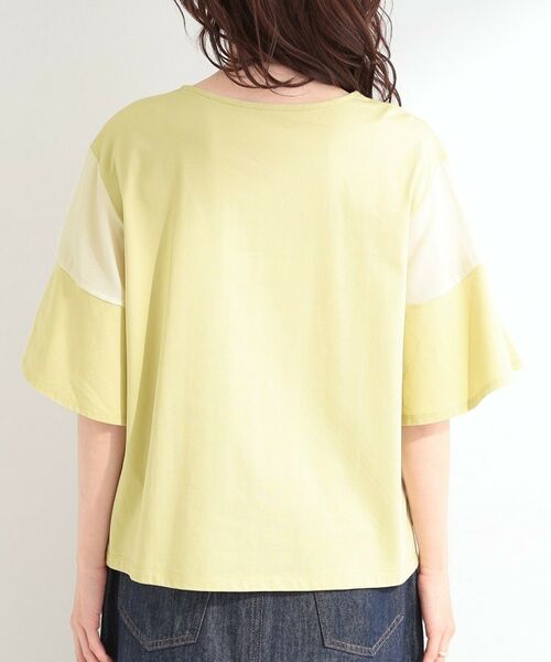 SHOO・LA・RUE / シューラルー カットソー | 【SHOO ICE】1枚でサマになる 袖異素材フレアスリーブTシャツ | 詳細15