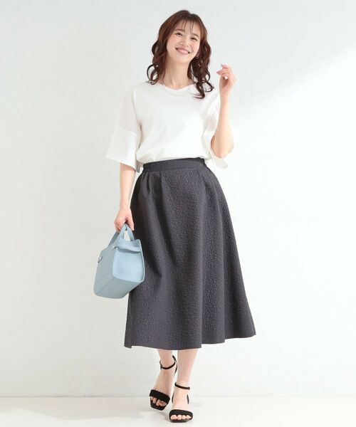 SHOO・LA・RUE / シューラルー カットソー | 【SHOO ICE】1枚でサマになる 袖異素材フレアスリーブTシャツ | 詳細3