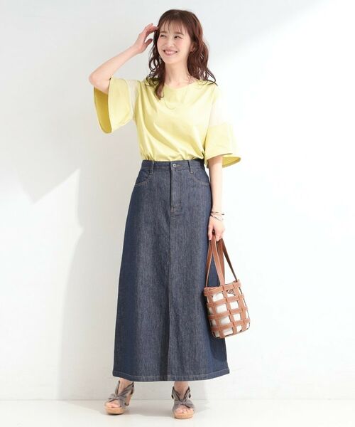 SHOO・LA・RUE / シューラルー カットソー | 【SHOO ICE】1枚でサマになる 袖異素材フレアスリーブTシャツ | 詳細7