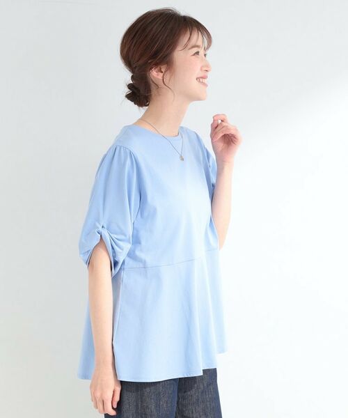 SHOO・LA・RUE / シューラルー カットソー | 【SHOO ICEプラス】ペプラム切り替え 袖ねじりプルオーバー | 詳細10