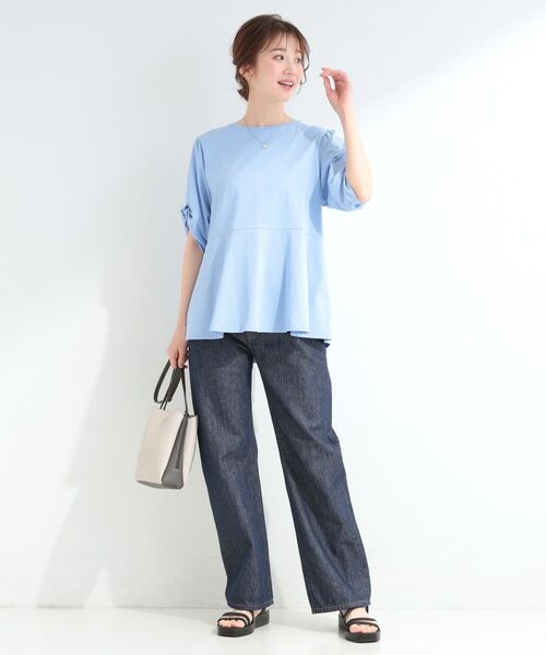 SHOO・LA・RUE / シューラルー カットソー | 【SHOO ICEプラス】ペプラム切り替え 袖ねじりプルオーバー | 詳細11