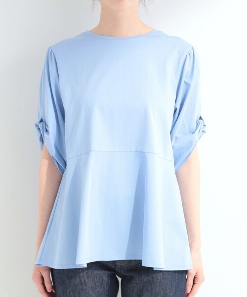 SHOO・LA・RUE / シューラルー カットソー | 【SHOO ICEプラス】ペプラム切り替え 袖ねじりプルオーバー | 詳細13