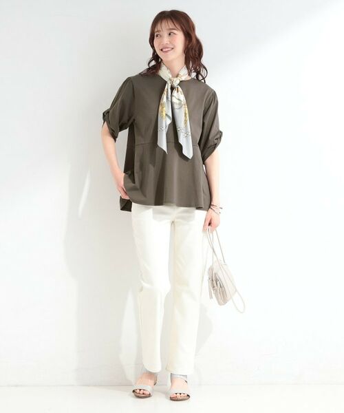 SHOO・LA・RUE / シューラルー カットソー | 【SHOO ICEプラス】ペプラム切り替え 袖ねじりプルオーバー | 詳細3