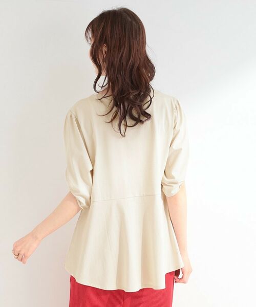 SHOO・LA・RUE / シューラルー カットソー | 【SHOO ICEプラス】ペプラム切り替え 袖ねじりプルオーバー | 詳細6