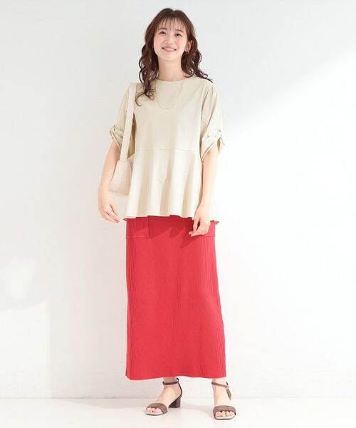 SHOO・LA・RUE / シューラルー カットソー | 【SHOO ICEプラス】ペプラム切り替え 袖ねじりプルオーバー | 詳細7