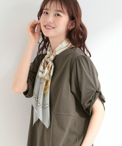 SHOO・LA・RUE / シューラルー カットソー | 【SHOO ICEプラス】ペプラム切り替え 袖ねじりプルオーバー(チャコールグレー(014))