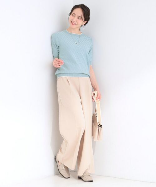 SHOO・LA・RUE / シューラルー ニット・セーター | ダイヤ柄ハーフ袖ニット | 詳細11