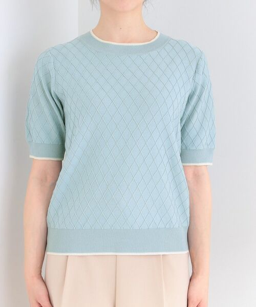 SHOO・LA・RUE / シューラルー ニット・セーター | ダイヤ柄ハーフ袖ニット | 詳細13