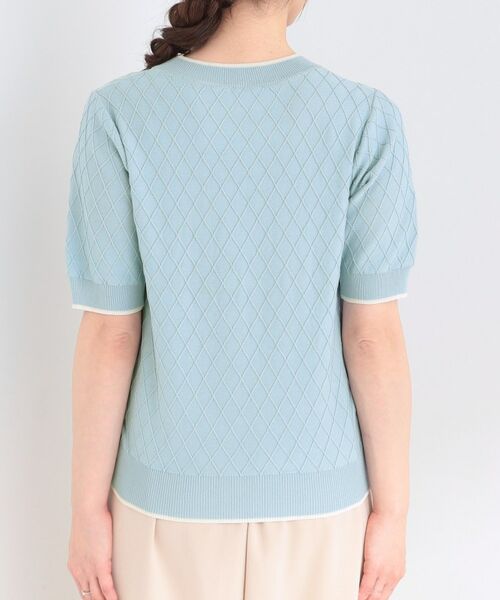 SHOO・LA・RUE / シューラルー ニット・セーター | ダイヤ柄ハーフ袖ニット | 詳細15
