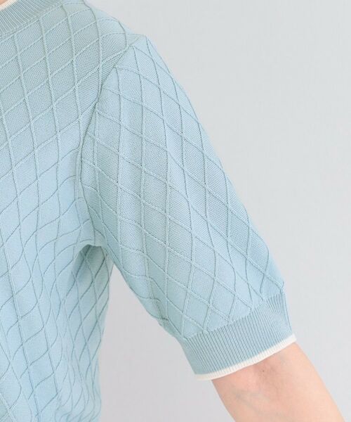 SHOO・LA・RUE / シューラルー ニット・セーター | ダイヤ柄ハーフ袖ニット | 詳細17