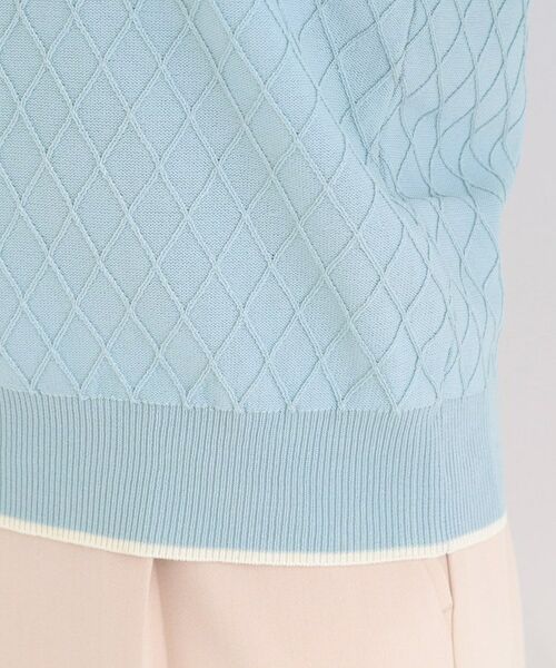 SHOO・LA・RUE / シューラルー ニット・セーター | ダイヤ柄ハーフ袖ニット | 詳細18