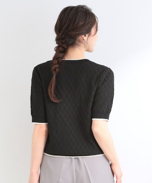 SHOO・LA・RUE / シューラルー ニット・セーター | ダイヤ柄ハーフ袖ニット | 詳細6