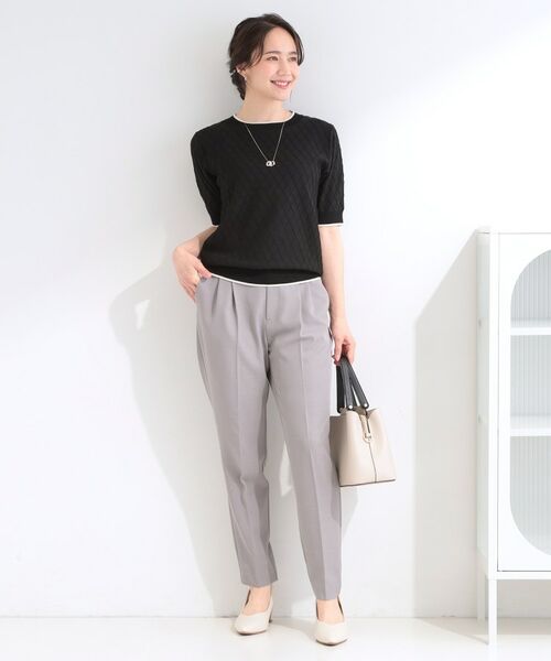 SHOO・LA・RUE / シューラルー ニット・セーター | ダイヤ柄ハーフ袖ニット | 詳細7