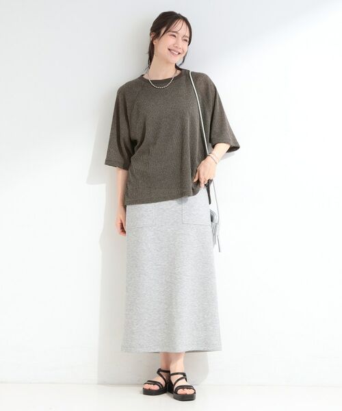 SHOO・LA・RUE / シューラルー カットソー | シアーワッフル ラグラン5分袖ゆるTシャツ | 詳細11