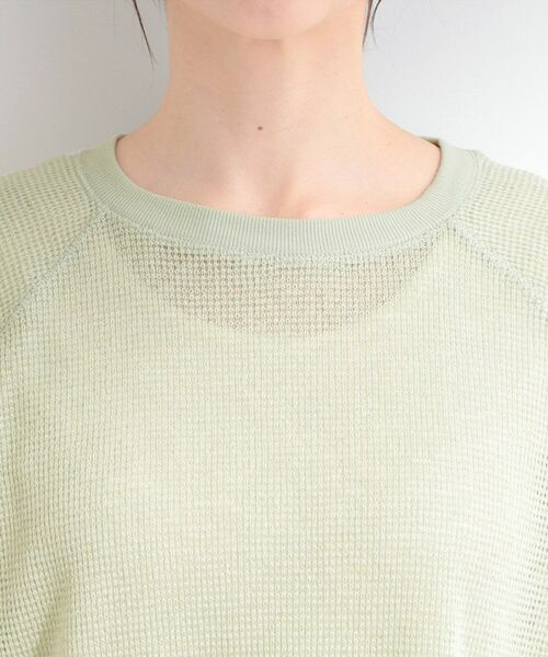 SHOO・LA・RUE / シューラルー カットソー | シアーワッフル ラグラン5分袖ゆるTシャツ | 詳細16