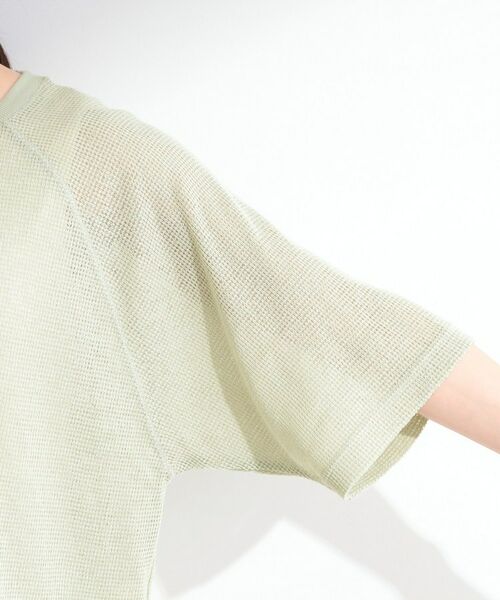 SHOO・LA・RUE / シューラルー カットソー | シアーワッフル ラグラン5分袖ゆるTシャツ | 詳細17