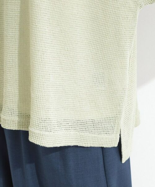 SHOO・LA・RUE / シューラルー カットソー | シアーワッフル ラグラン5分袖ゆるTシャツ | 詳細18