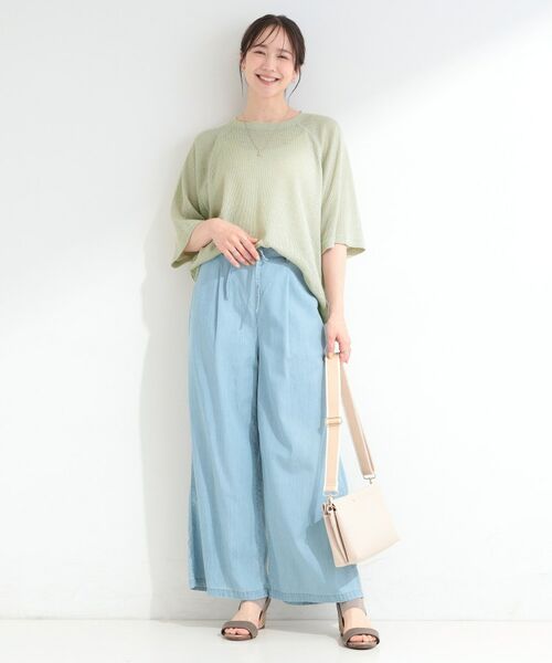 SHOO・LA・RUE / シューラルー カットソー | シアーワッフル ラグラン5分袖ゆるTシャツ | 詳細7