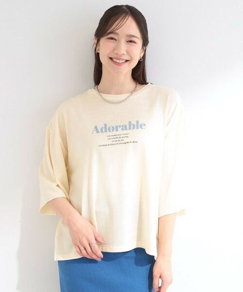 SHOO・LA・RUE / シューラルー カットソー | シアー裏毛 プリントアソート5分袖Tシャツ | 詳細1