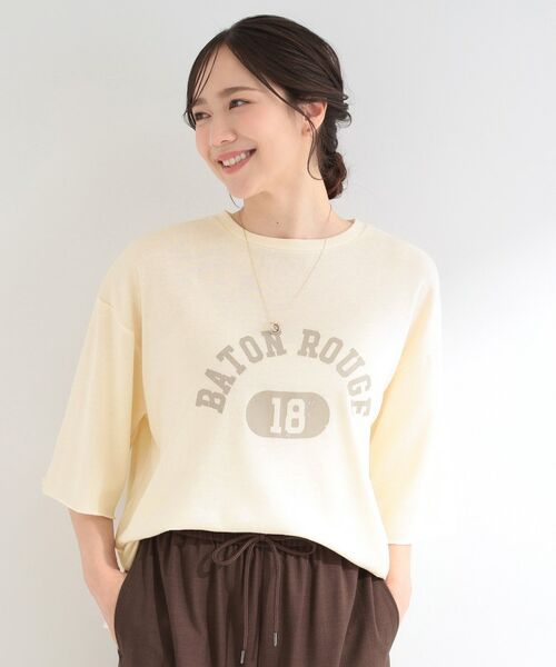 SHOO・LA・RUE / シューラルー カットソー | シアー裏毛 プリントアソート5分袖Tシャツ | 詳細9