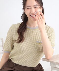 SHOO・LA・RUE / シューラルー ニット・セーター | カノコ編み金ボタンクルーネックニット