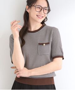 SHOO・LA・RUE / シューラルー ニット・セーター | カノコ編み金ボタンクルーネックニット