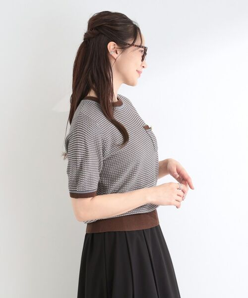 SHOO・LA・RUE / シューラルー ニット・セーター | カノコ編み金ボタンクルーネックニット | 詳細10