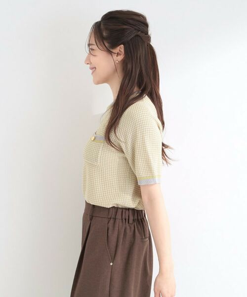 SHOO・LA・RUE / シューラルー ニット・セーター | カノコ編み金ボタンクルーネックニット | 詳細2