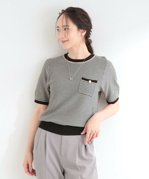 SHOO・LA・RUE / シューラルー ニット・セーター | カノコ編み金ボタンクルーネックニット | 詳細5