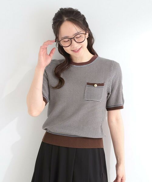 SHOO・LA・RUE / シューラルー ニット・セーター | カノコ編み金ボタンクルーネックニット | 詳細9