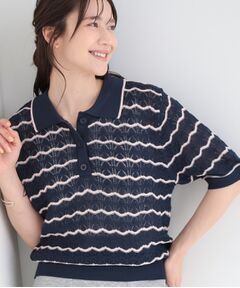 SHOO・LA・RUE / シューラルー ニット・セーター | ニュアンス柄ニットポロ