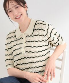 SHOO・LA・RUE / シューラルー ニット・セーター | ニュアンス柄ニットポロ