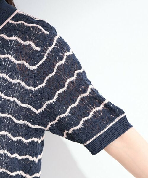 SHOO・LA・RUE / シューラルー ニット・セーター | ニュアンス柄ニットポロ | 詳細13