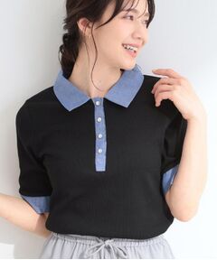 SHOO・LA・RUE / シューラルー カットソー | 【洗濯機可/S-LL】シャツレイヤード風 テレコポロトップス