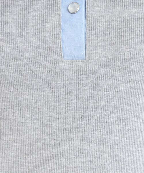 SHOO・LA・RUE / シューラルー カットソー | 【重ね着風】ダンガリー調異素材切り替え テレコポロトップス | 詳細4