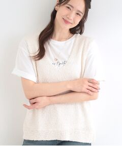 SHOO・LA・RUE / シューラルー その他トップス | 【2点セット】ニットベスト＆ロゴTシャツSET