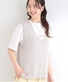 SHOO・LA・RUE / シューラルー その他トップス | 【2点セット】ニットベスト＆ロゴTシャツSET