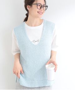 SHOO・LA・RUE / シューラルー その他トップス | 【2点セット】ニットベスト＆ロゴTシャツSET