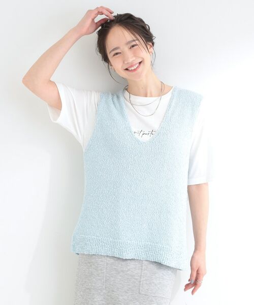 SHOO・LA・RUE / シューラルー その他トップス | 【2点セット】ニットベスト＆ロゴTシャツSET | 詳細15