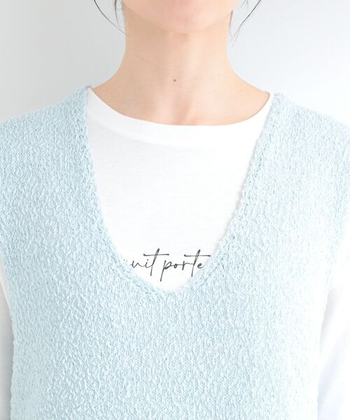SHOO・LA・RUE / シューラルー その他トップス | 【2点セット】ニットベスト＆ロゴTシャツSET | 詳細25