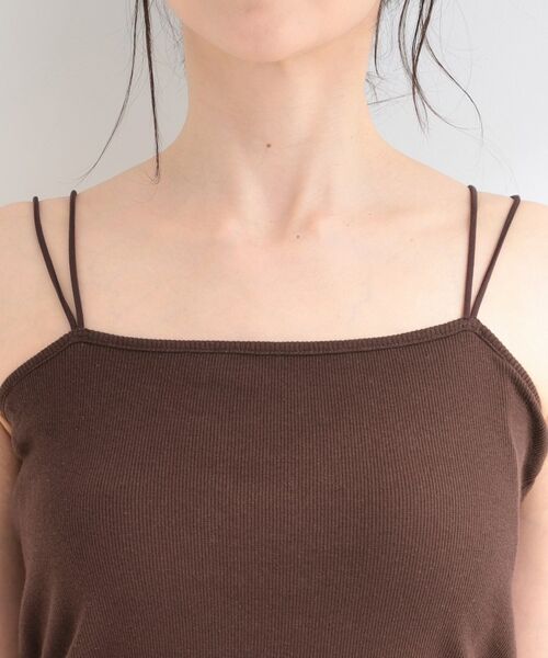 SHOO・LA・RUE / シューラルー キャミソール・チューブトップ | 【洗濯機可/S-LL】カップ付き Wストラップ テレコキャミソール | 詳細16